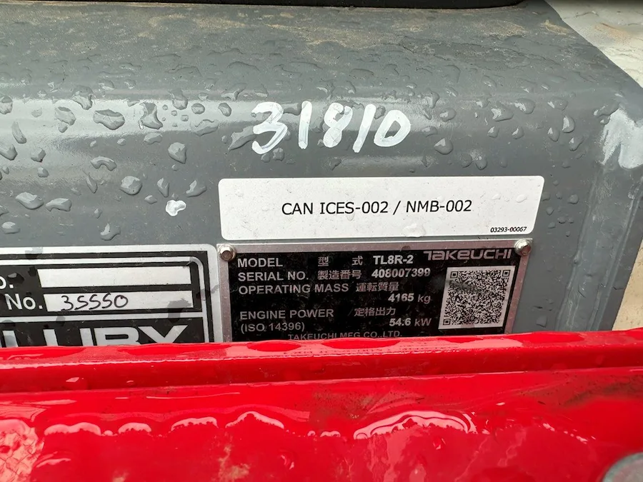 2024 Takeuchi TL8R2 Compact Track Loader - 408007399