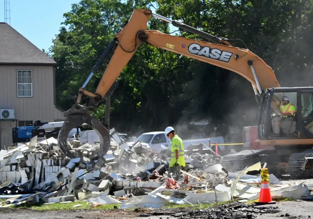 CASE Excavator Building Demolition