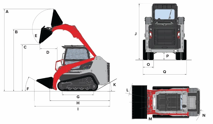 Takeuchi TL11R3 Machine Dimensions