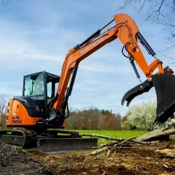 hitachi compact excavator forestry work