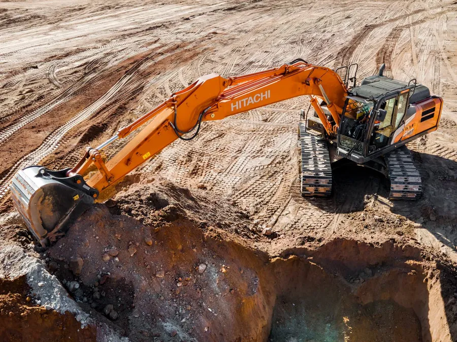 hitachi excavator zx210lc-7h extended arm