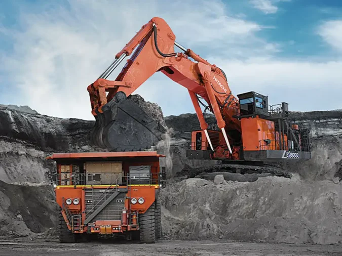 large mining excavator hitachi landcros