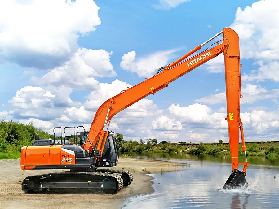 Long Reach Excavator Riverbank Work Hitachi ZX210LC-7H SLF