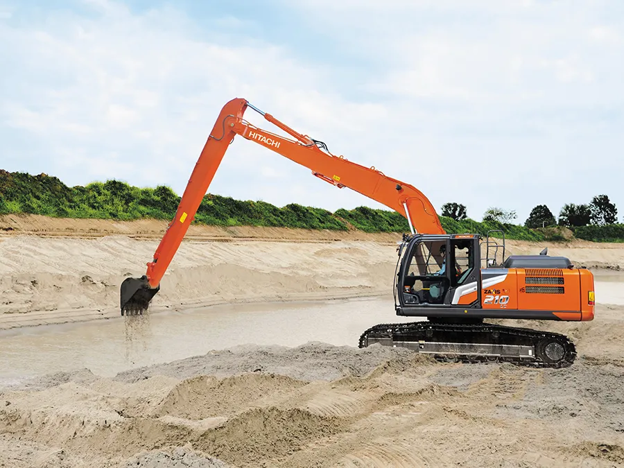 Hitachi Long Reach Excavator for Drainage Projects