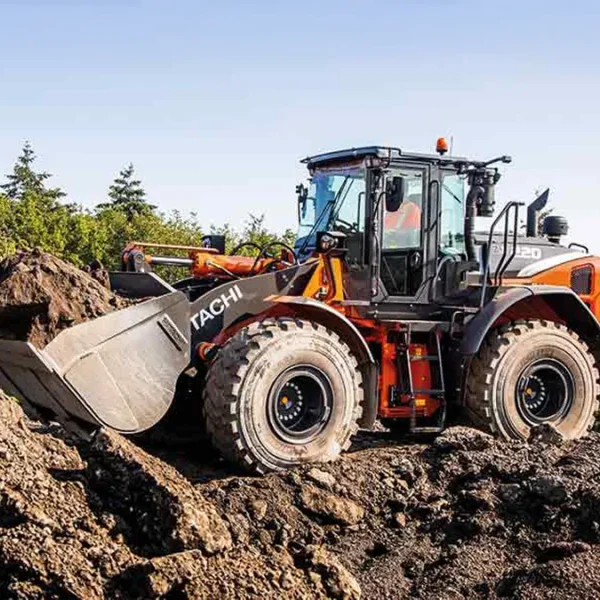landcros zw220-7 hitachi medium wheel loader working